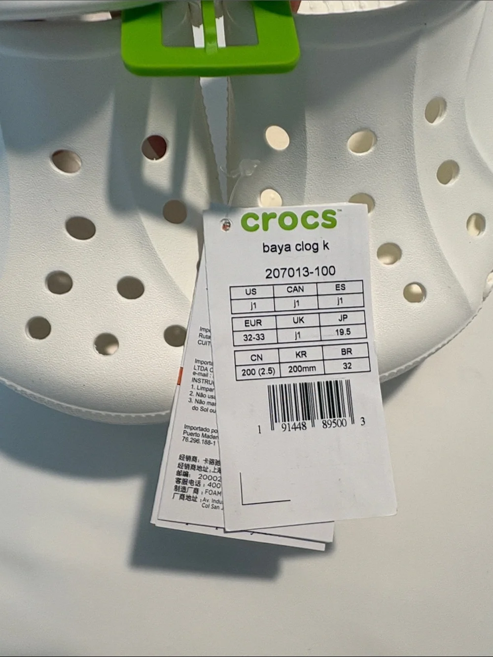 CROCS baya clog Kids' Classic Clogs in White